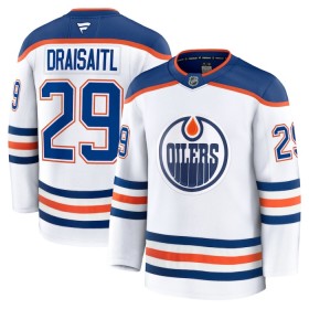 Edmonton Oilers Trikot Fanatics Premium Leon Draisaitl 2024-25 Weiss Auswärts - Herren